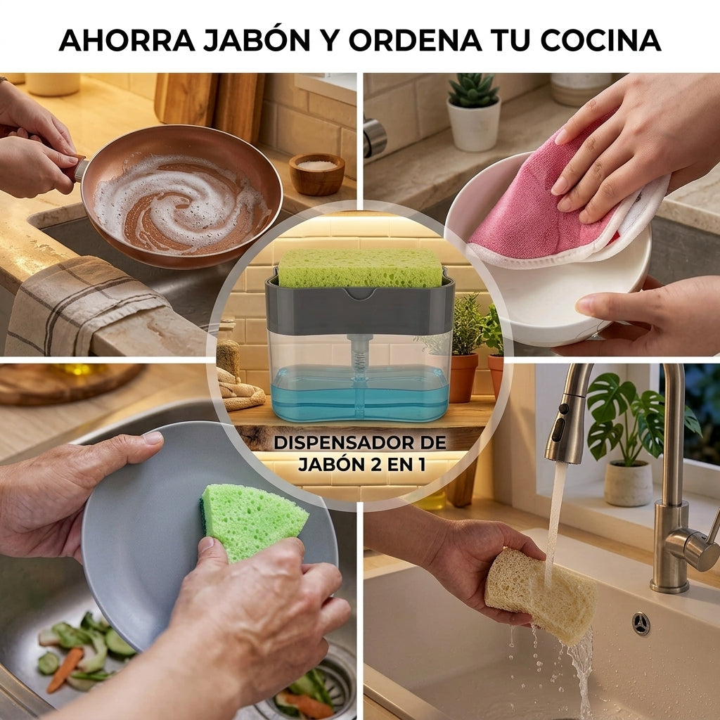 Dispensador de Bomba Jabón con Soporte