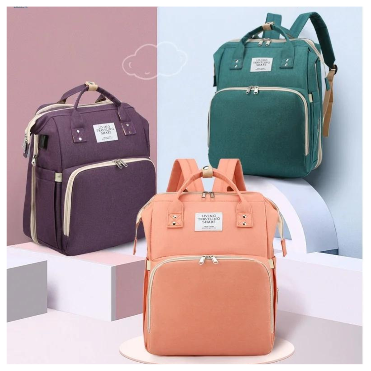 Mochila pañalera DreamNest™ 3 en 1| 👶 La mochila que toda mamá necesita fuera de casa