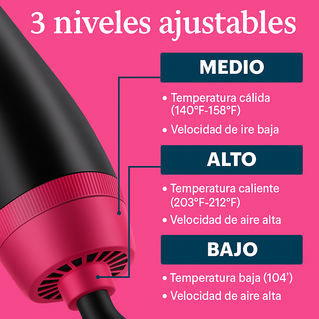 CEPILLO SECADOR ONE STEP 3 en 1