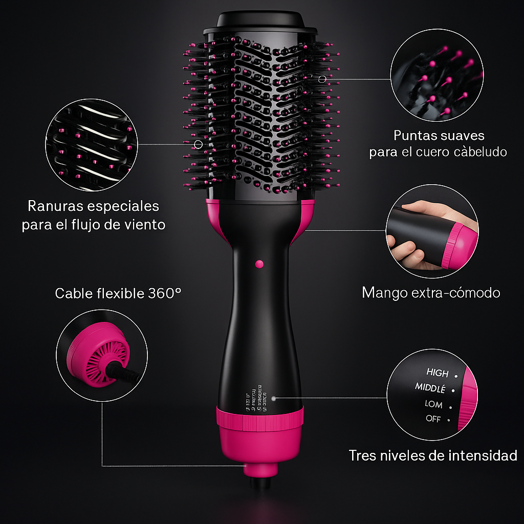 CEPILLO SECADOR ONE STEP 3 en 1