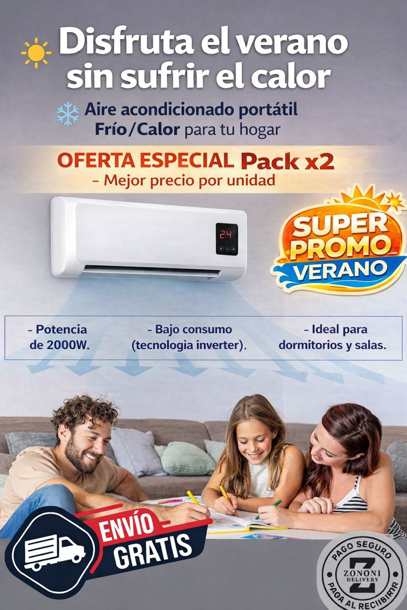 ☀️❄️ Mini Aire Acondicionado Portátil 2 en 1