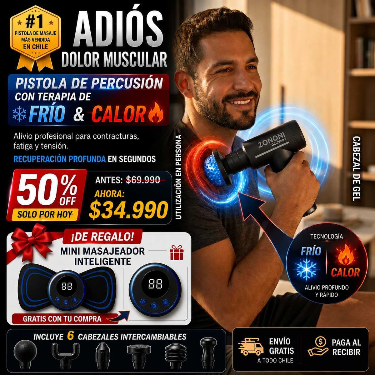 Pistola de Percusión Terapéutica Pro™ + REGALO