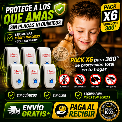🚫 Elimina plagas SIN químicos (aunque no las veas)| 💥 PACK X6 con protección 360° para todo tu hogar