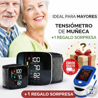 PACK SALUD EN CASA: Tensiómetro digital con voz en español + Oxímetro de Regalo
