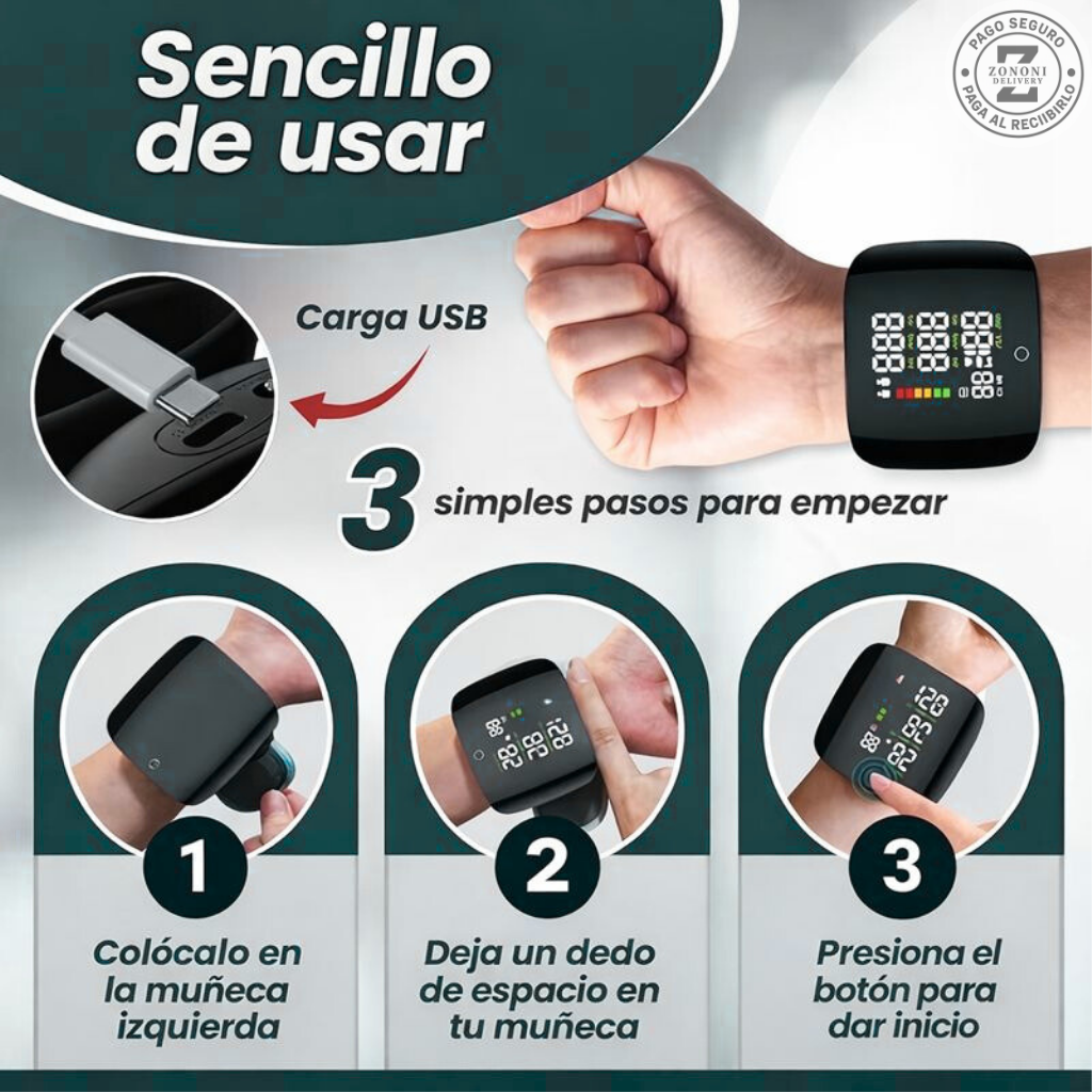 PACK SALUD EN CASA: Tensiómetro digital con voz en español + Oxímetro de Regalo
