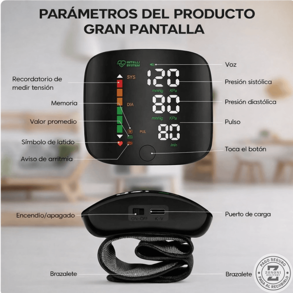 PACK SALUD EN CASA: Tensiómetro digital con voz en español + Oxímetro de Regalo