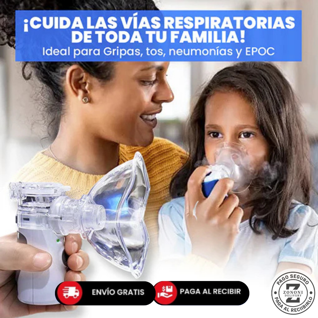 Respira Mejor en Casa en Minutos – Oferta Especial HOY — Nebulizador portátil inalámbrico