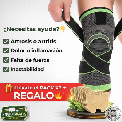 🔥 Alivia el Dolor de Rodilla en Minutos Rodilleras de Compresión + 10 Parches Terapéuticos