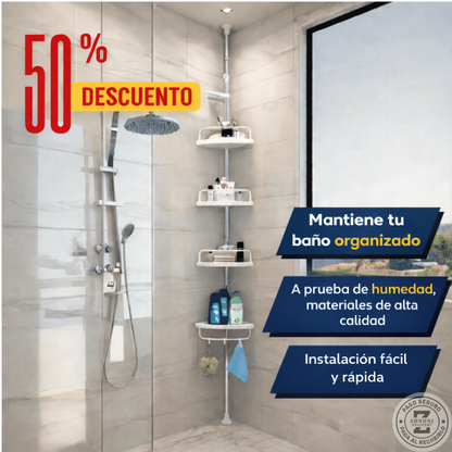 ¿Tu baño siempre desordenado y sin espacio? | Esquinero De Baño Mutifuncional