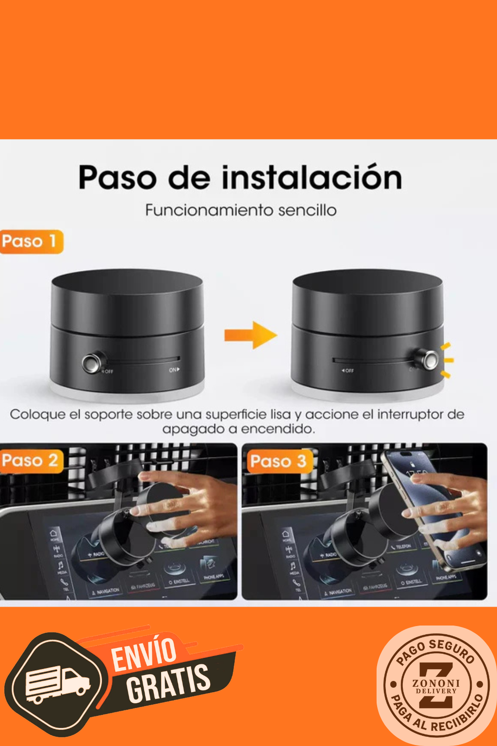 🚗 SmartHold™ Ultra Magnético ¡El soporte más firme y práctico para tu celular!