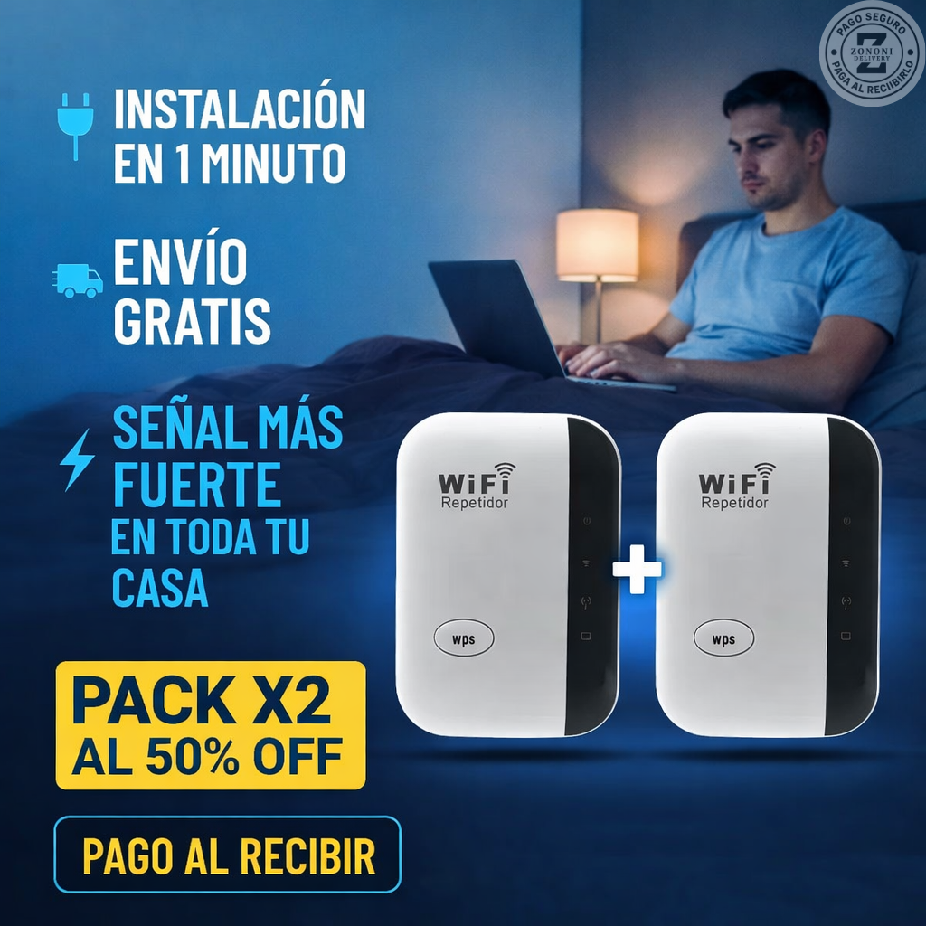 🚫 Nunca más te quedes sin señal en tu casa | KIT WIFI TOTAL HOGAR (PACK X2)