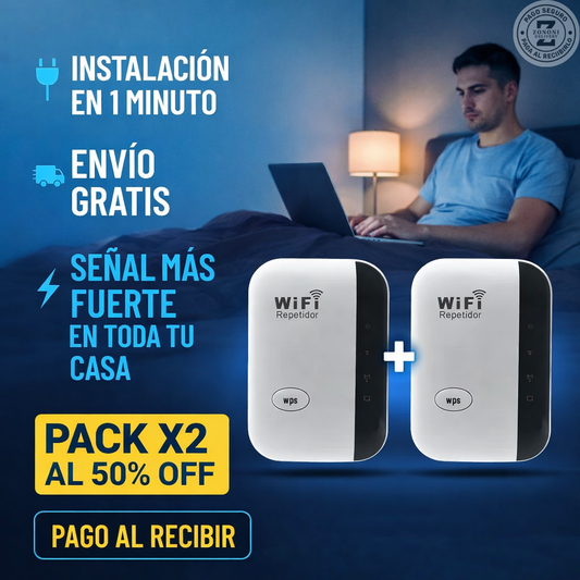 🚫 Nunca más te quedes sin señal en tu casa | KIT WIFI TOTAL HOGAR (PACK X2)