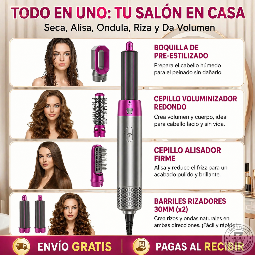 Airbrush Multistyler VERSION PRO | 💁‍♀️ Seca, alisa y riza en minutos sin frizz