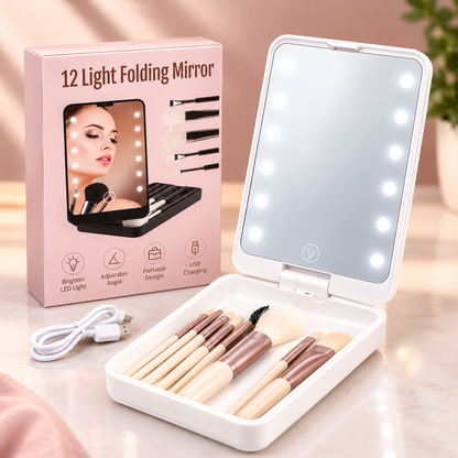 Espejo Luces LED+ Set Brochas