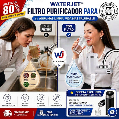 Filtro de Agua para Grifo Waterjet® – OLVÍDATE DE GASTAR EN AGUA EMBOTELLADA 💧