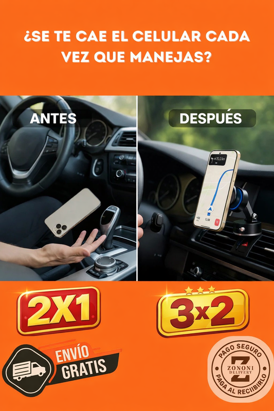 🚗 SmartHold™ Ultra Magnético ¡El soporte más firme y práctico para tu celular!